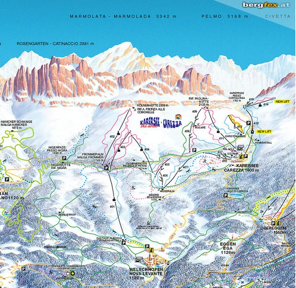 Carezza Pista Map